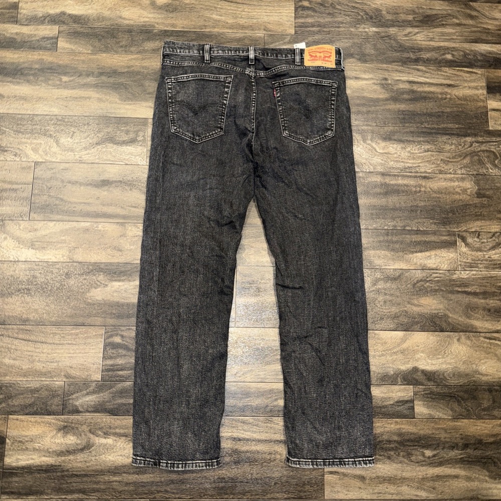 Levi's 559 Black Dark Wash Denim Relaxed Fit Straight Leg Jeans Men's Size 38x32